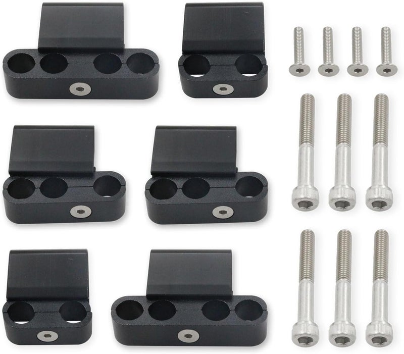 WSAGFB 42502 Spark Plug Wire Divider Kit Spark Plug Wire Divider Aluminum Kit Plug Wire Divider Looms Ignition Wire Separators Holders 7-8mm Engine Spark Plug Wire Separator Divider (Black) - Image 1